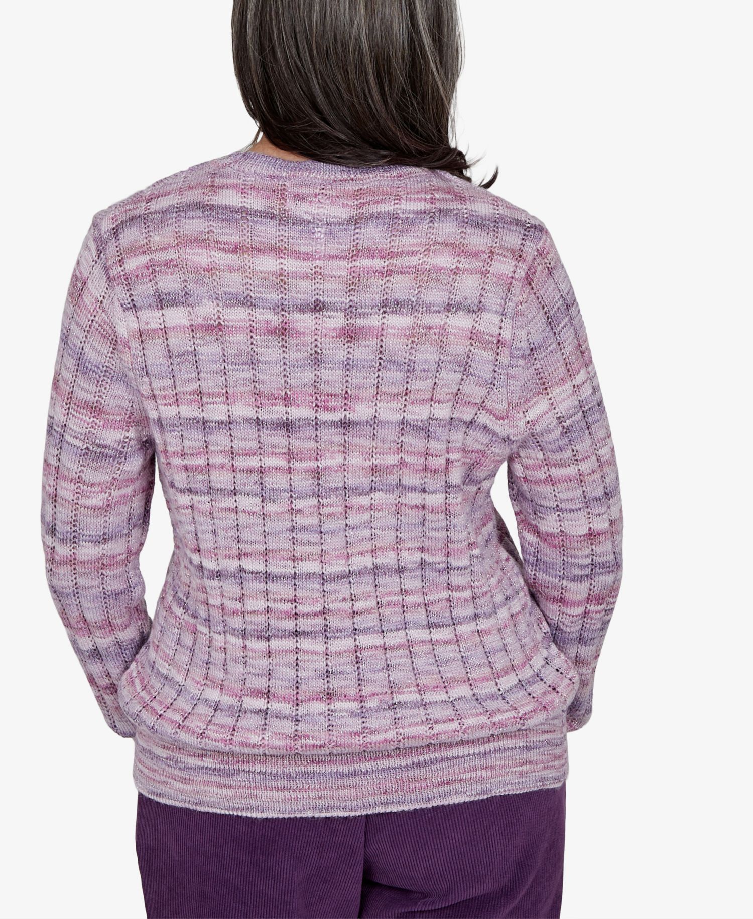 Petite Stripe Fitted Ribbed Sweater