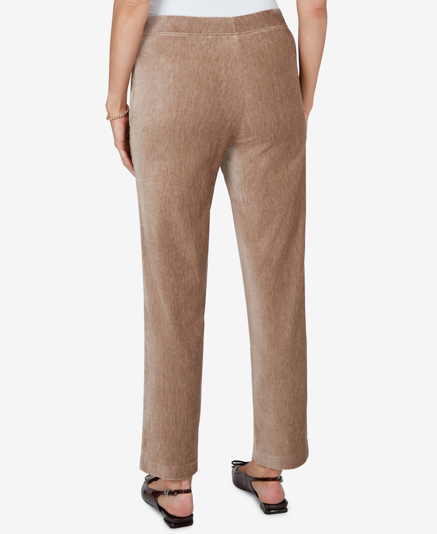 Petite Pull-On Straight Corduroy Pants
