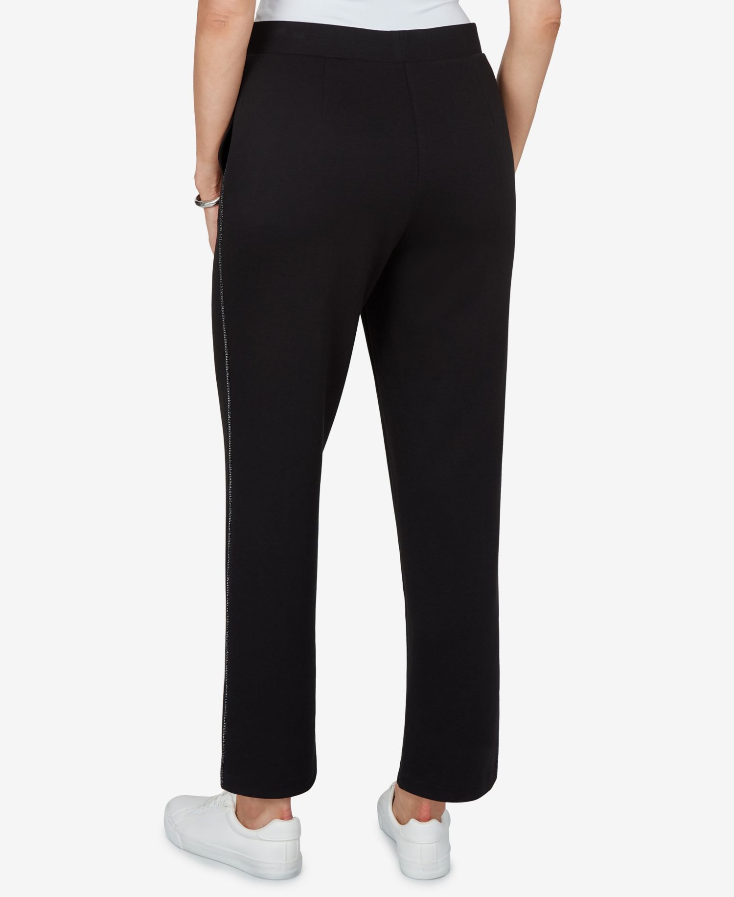 Petite Pull-On Straight Mid-Rise Pants