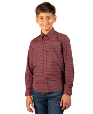 Boys' 4-20 Long-Sleeve Holiday Tartan Shirt