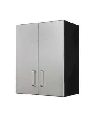  Vinyl Laminated Overhead Cabinet With Silver Front For Storage