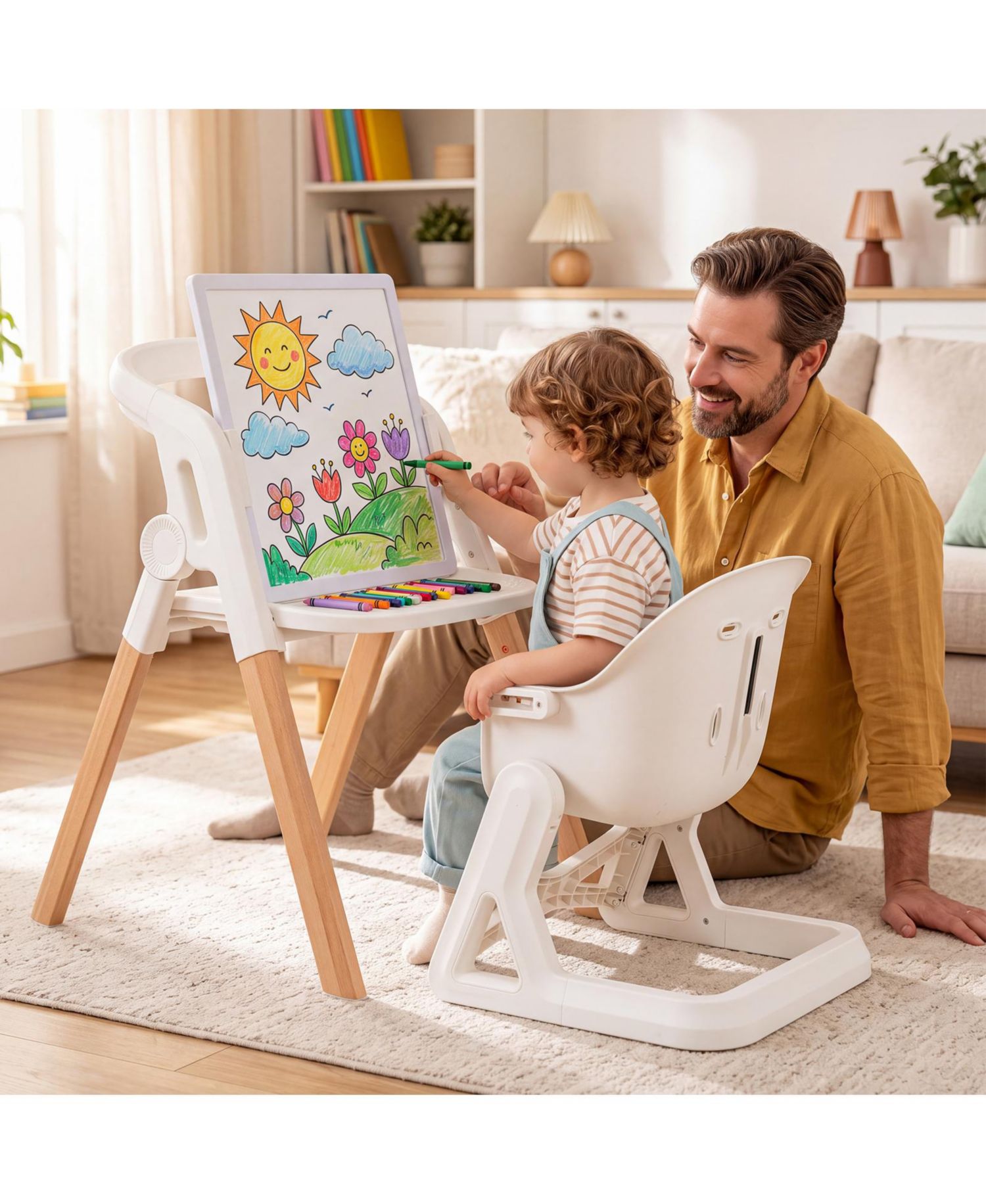 7-in-1 Convertible Adjustable Tray and Adjustable Heights High Chair
