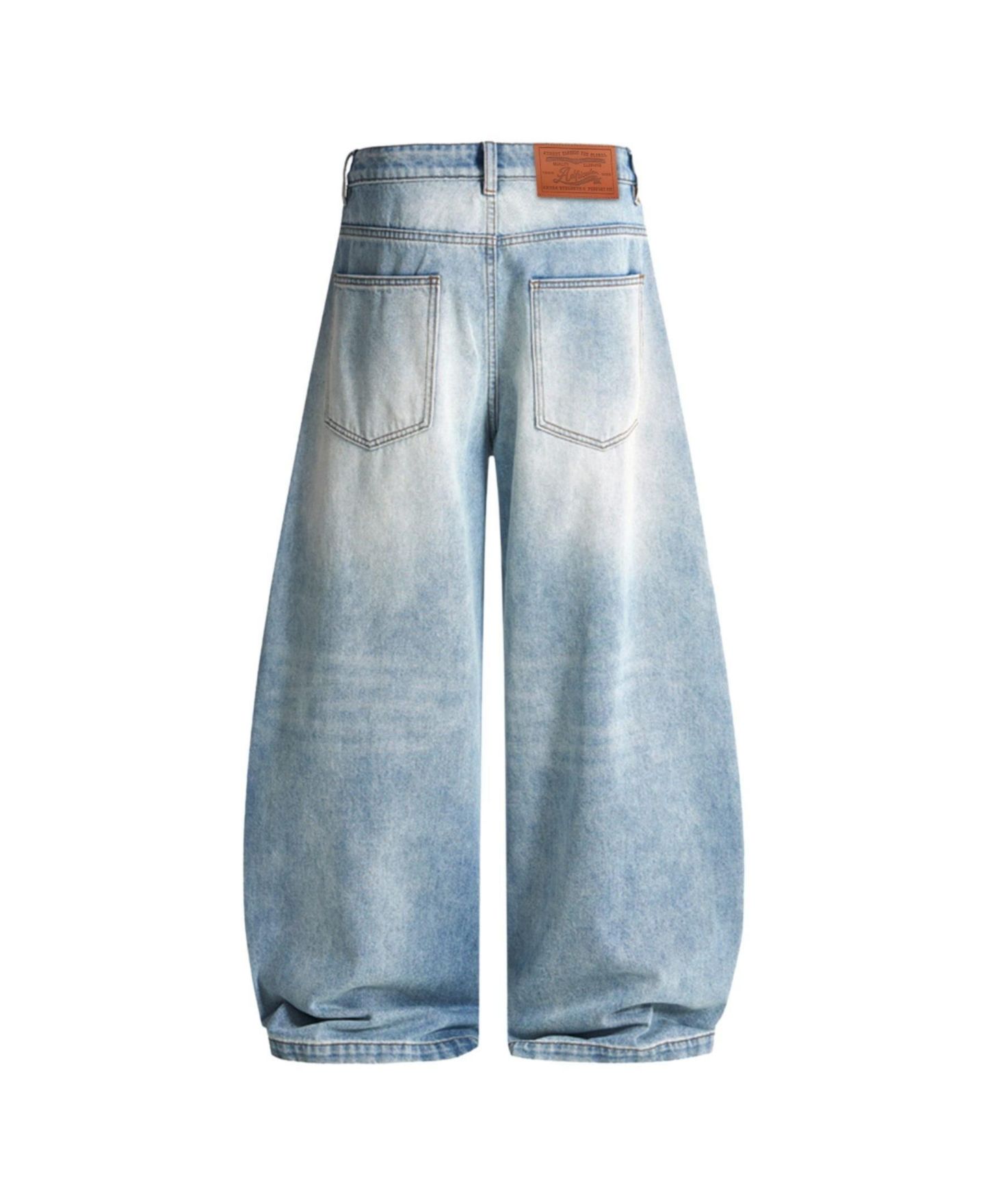 Мужские джинсы AELFRIC EDEN Seam Panel Baggy Barrel, цвет: Синий — фото 5