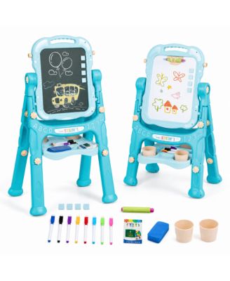 Kids Height-Adjustable 4-in-1 Art Easel with 22 Accessories