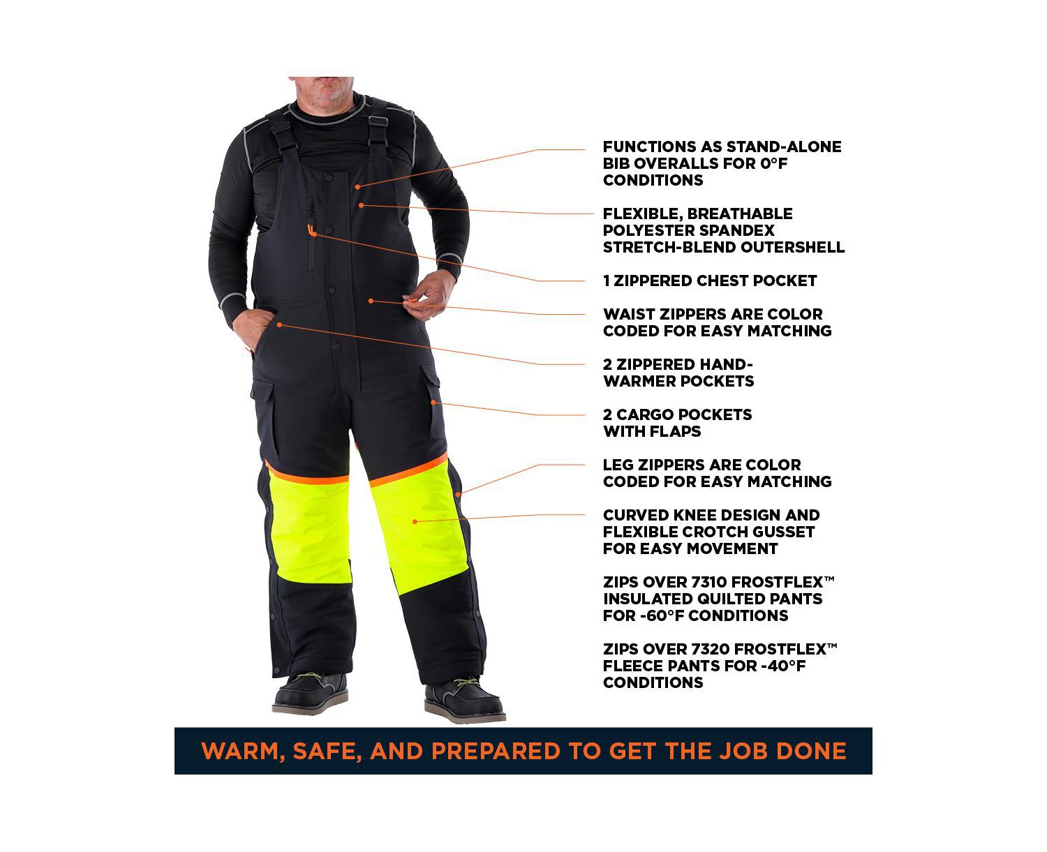 Men's FrostFlex Insulated Stretch Bib Overalls