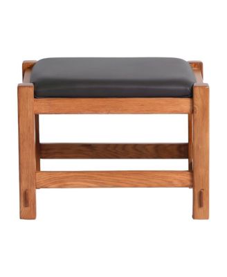 Solid Wood Small Ottoman Foot Stool with Spindles