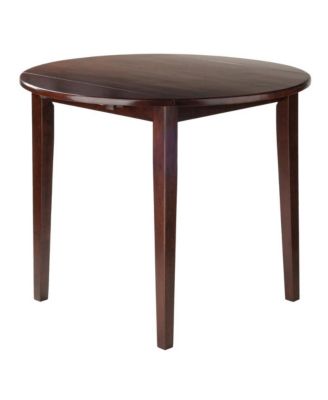Walnut Small Round Drop Leaf Table - Foldable Dining Table for Spaces