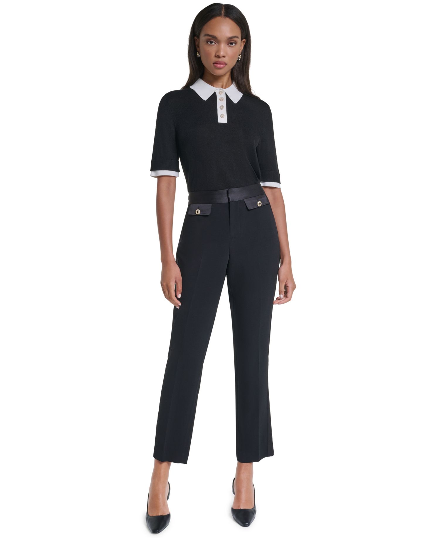Women's Satin Straight Dress Pants