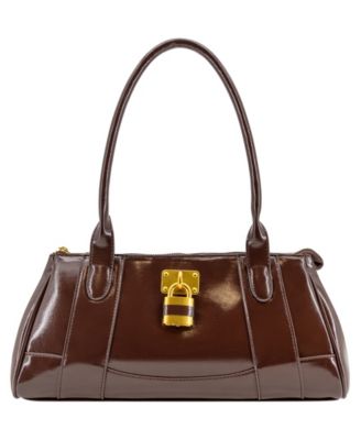 Pecan Lock Medium Shoulder Handbag
