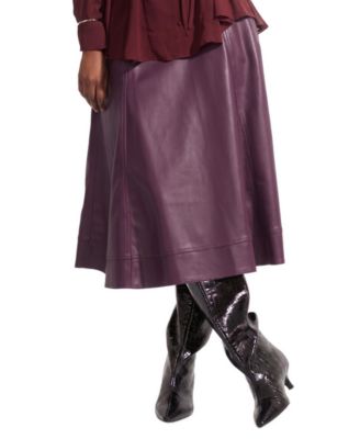 Plus Size Charlotte Faux Leather Skirt