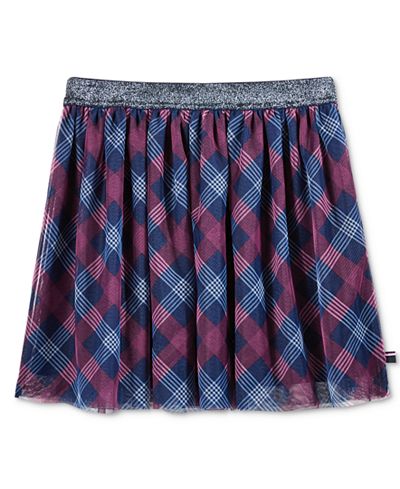 Tommy Hilfiger Plaid Tulle Skirt, Big Girls (7-16)