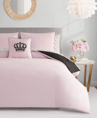 Crown Sparkle Solid Reversible Bed in a Bag Comforter Sets