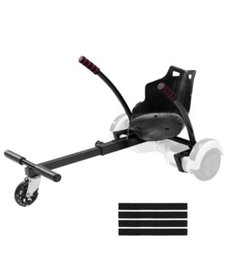 Adjustable Hoverboard Go Kart Seat Attachment Frame with Hand-Grip Steering, 220 lb Capacity, Ages 8+