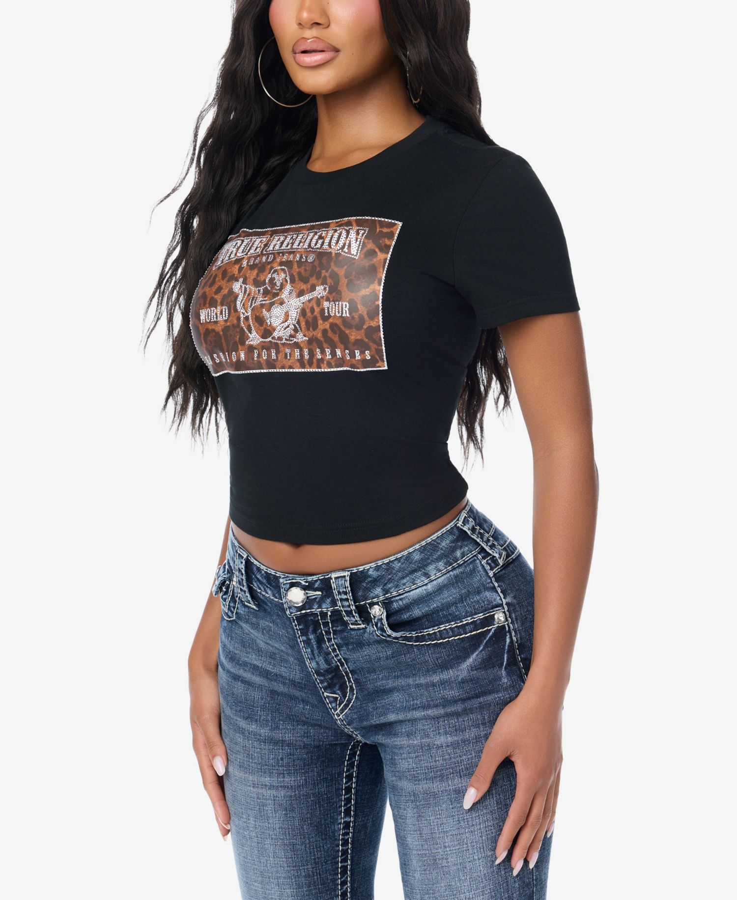 Women's Graphic Crewneck Crop T-Shirt