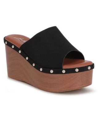 Womens ZORYA Stud Embellished Wedge Heels