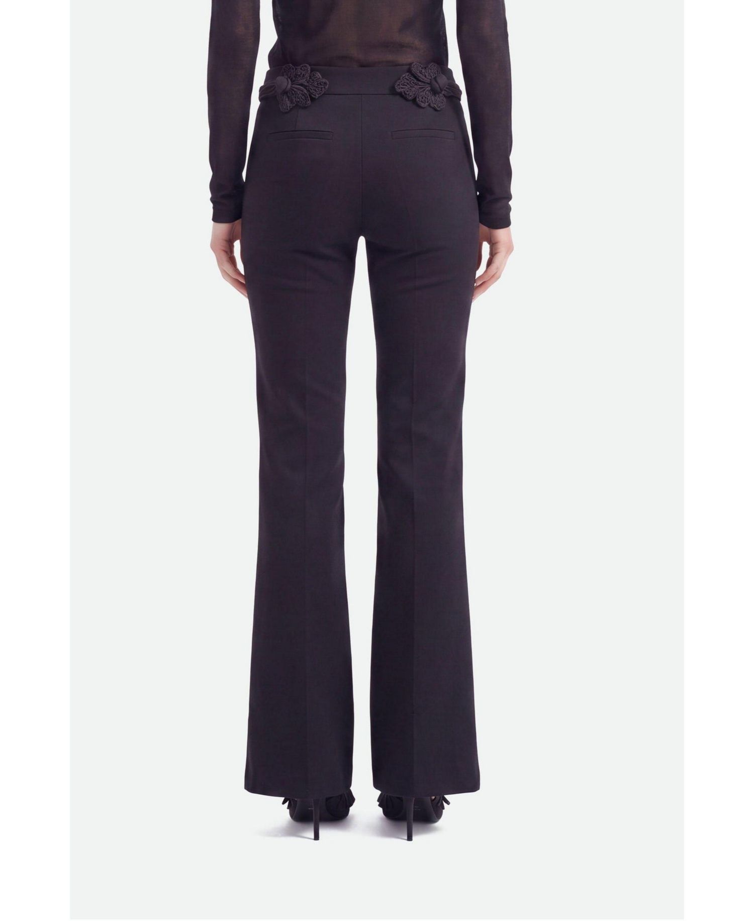 Women's Accessory Detail Flare Trousers
