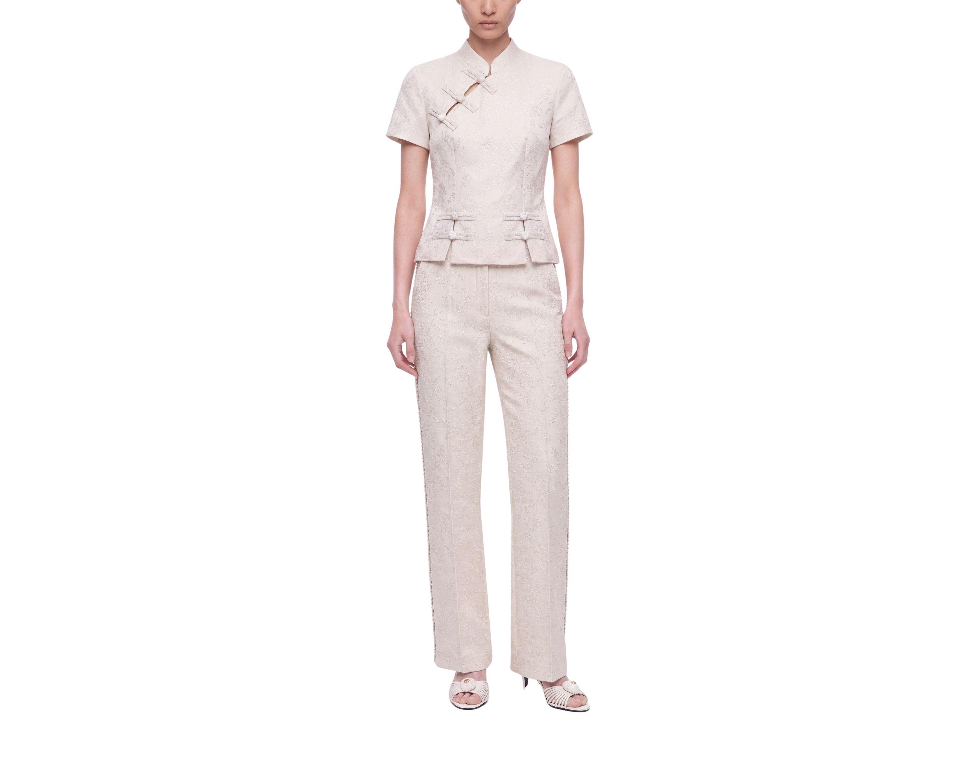 Nocturne Women's Textured Mid Rise Trousers
