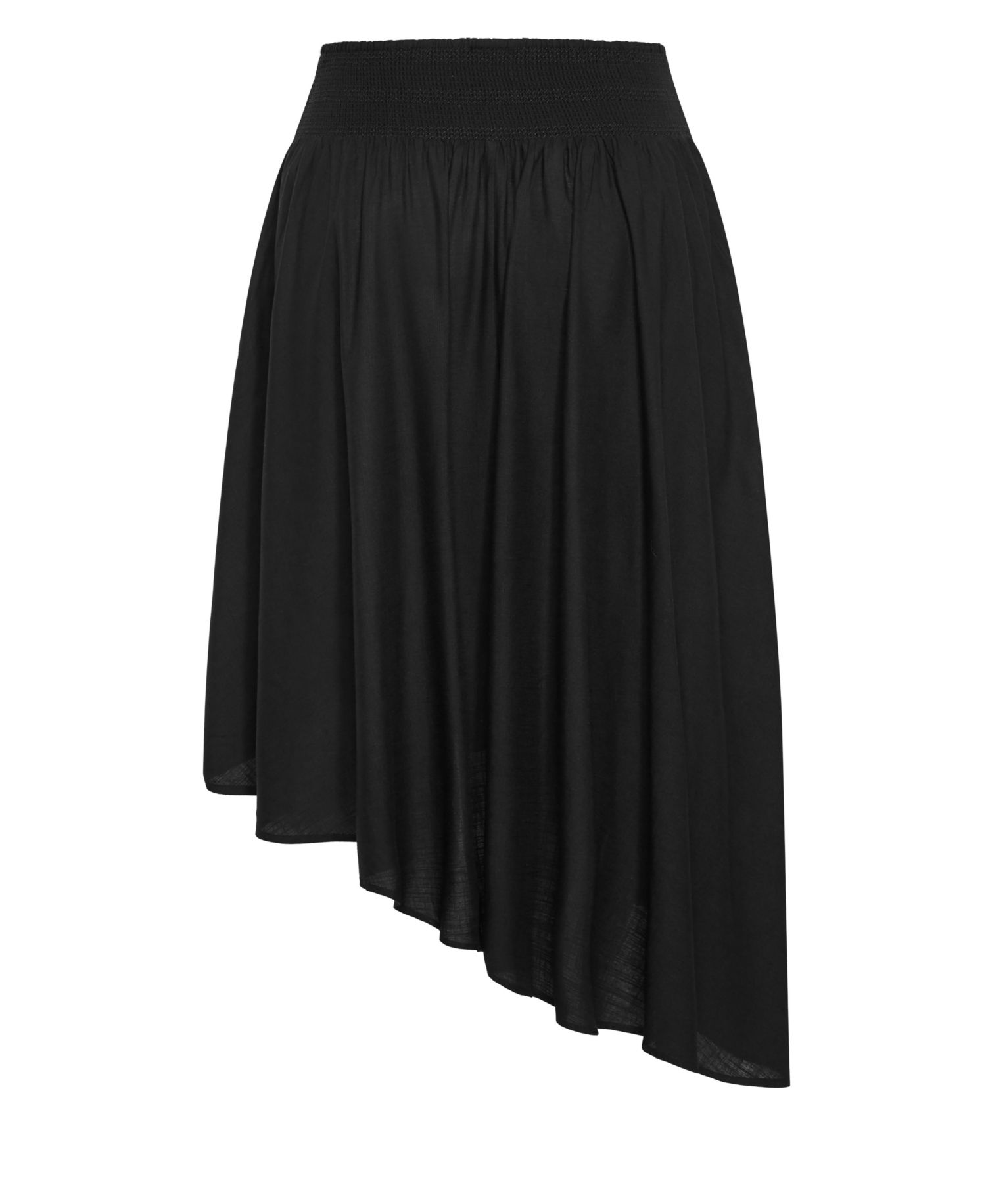 Plus Size Katie Asymmetrical Hem Midi Skirt