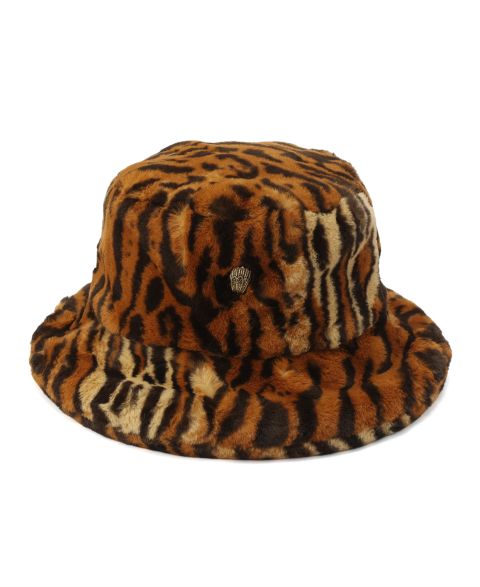 Женская панама Kurt Geiger London Leopard Print Bucket Hat, цвет: Коричневый разноцветный