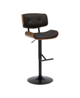 Lombardi 46.5" Upholstered Swivel Adjustable Barstool
