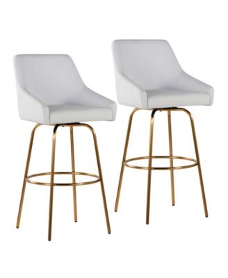 Hannah Upholstered Swivel Counter Stool, Set of 2