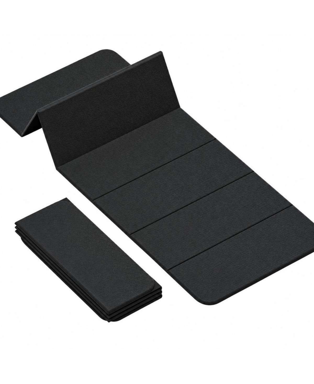 Sportneer 12mm Thick Foldable Non-Slip Tpe Yoga Mat Pilates Exercise Mat - Light coffee