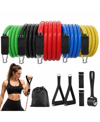 5 Level Adjustable Resistance Bands Set for Full Body Workout