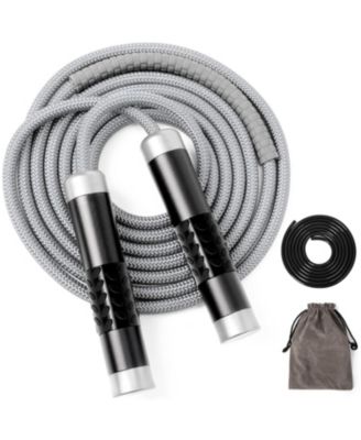 1lb Weighted Jump Rope Adjustable Dual Cord Speed Skipping Rope for Fitness CrossFit Boxing