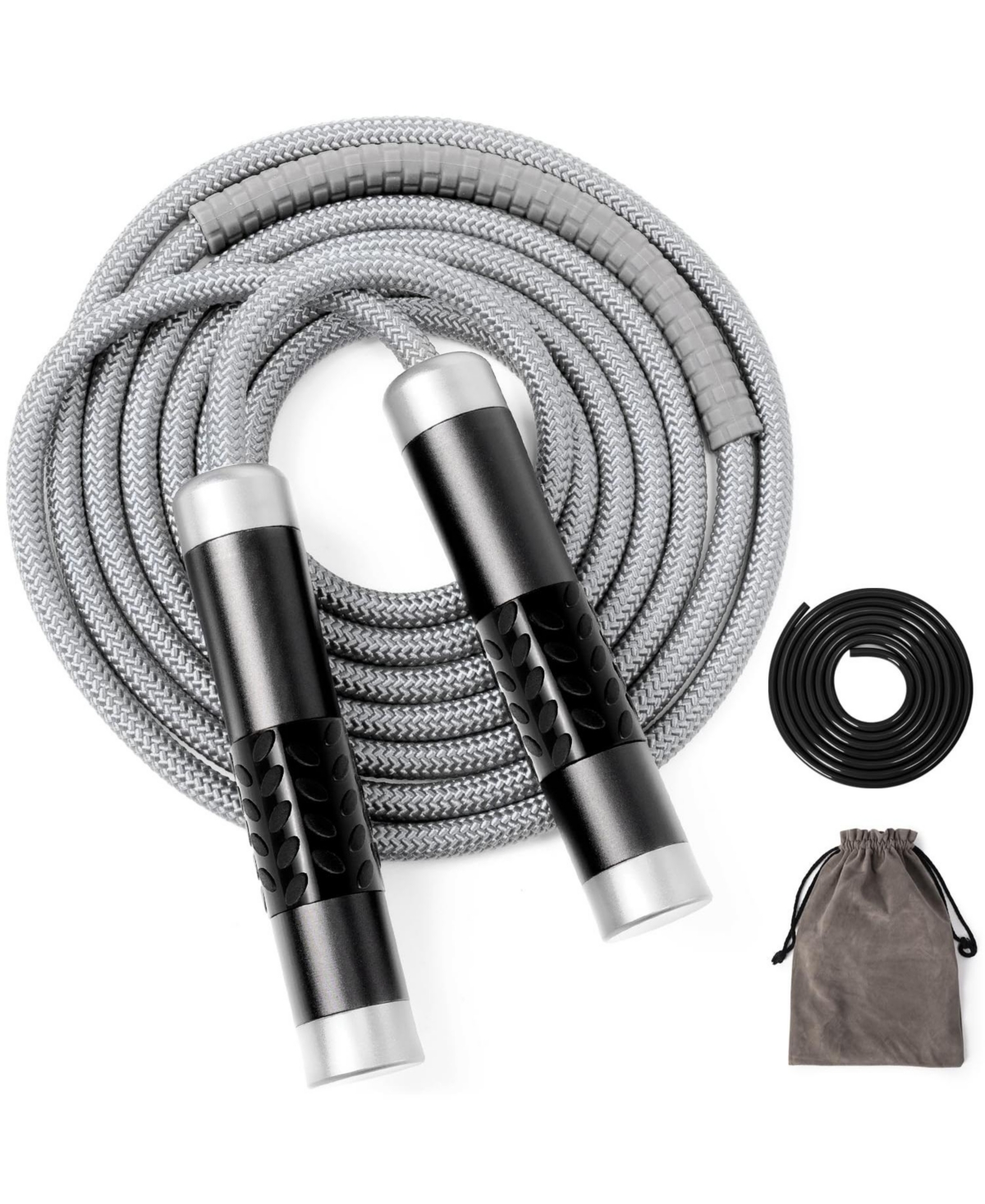 Sportneer 1lb Weighted Jump Rope Adjustable Dual Cord Speed Skipping for Fitness CrossFit Boxing