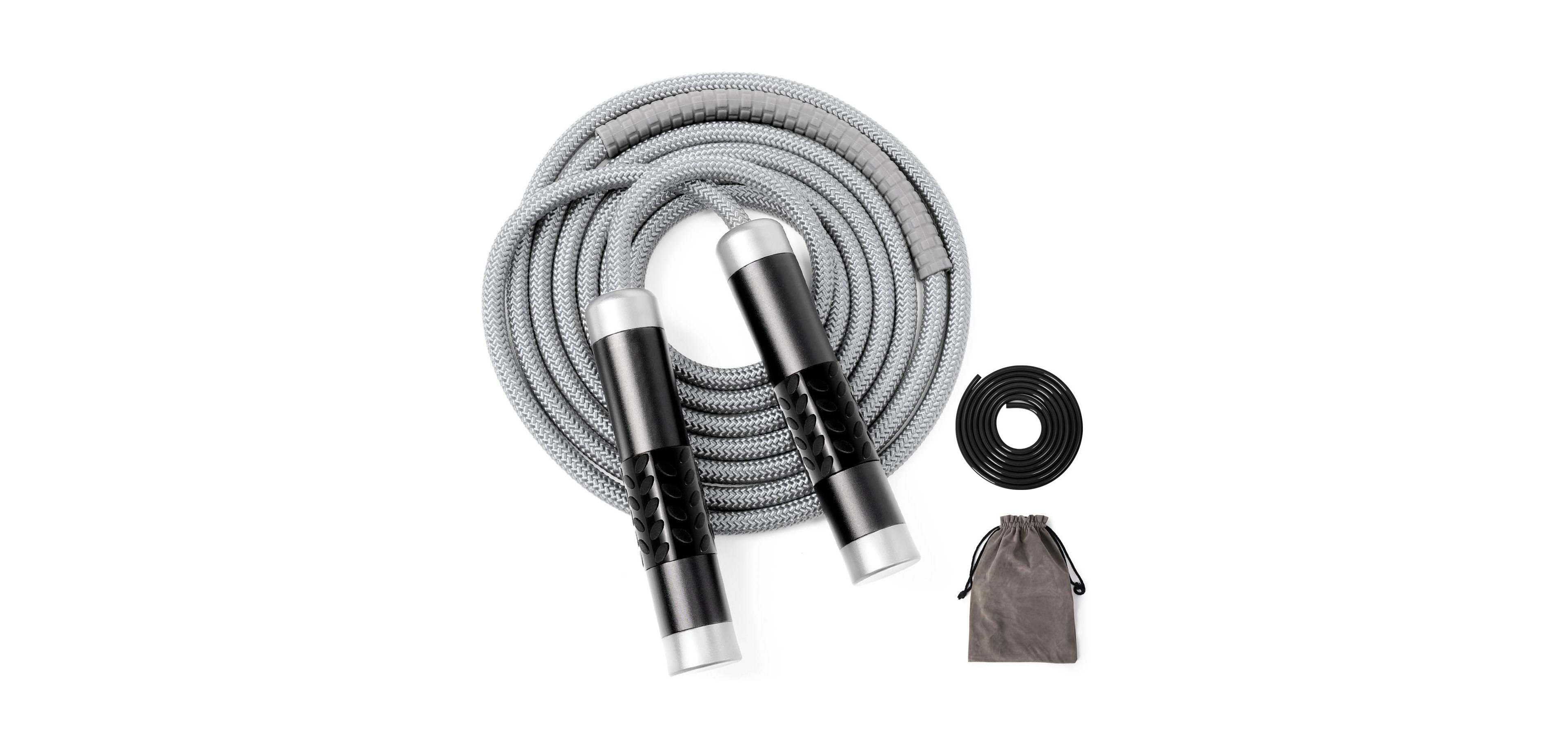 Sportneer 1lb Weighted Jump Rope Adjustable Dual Cord Speed Skipping for Fitness CrossFit Boxing