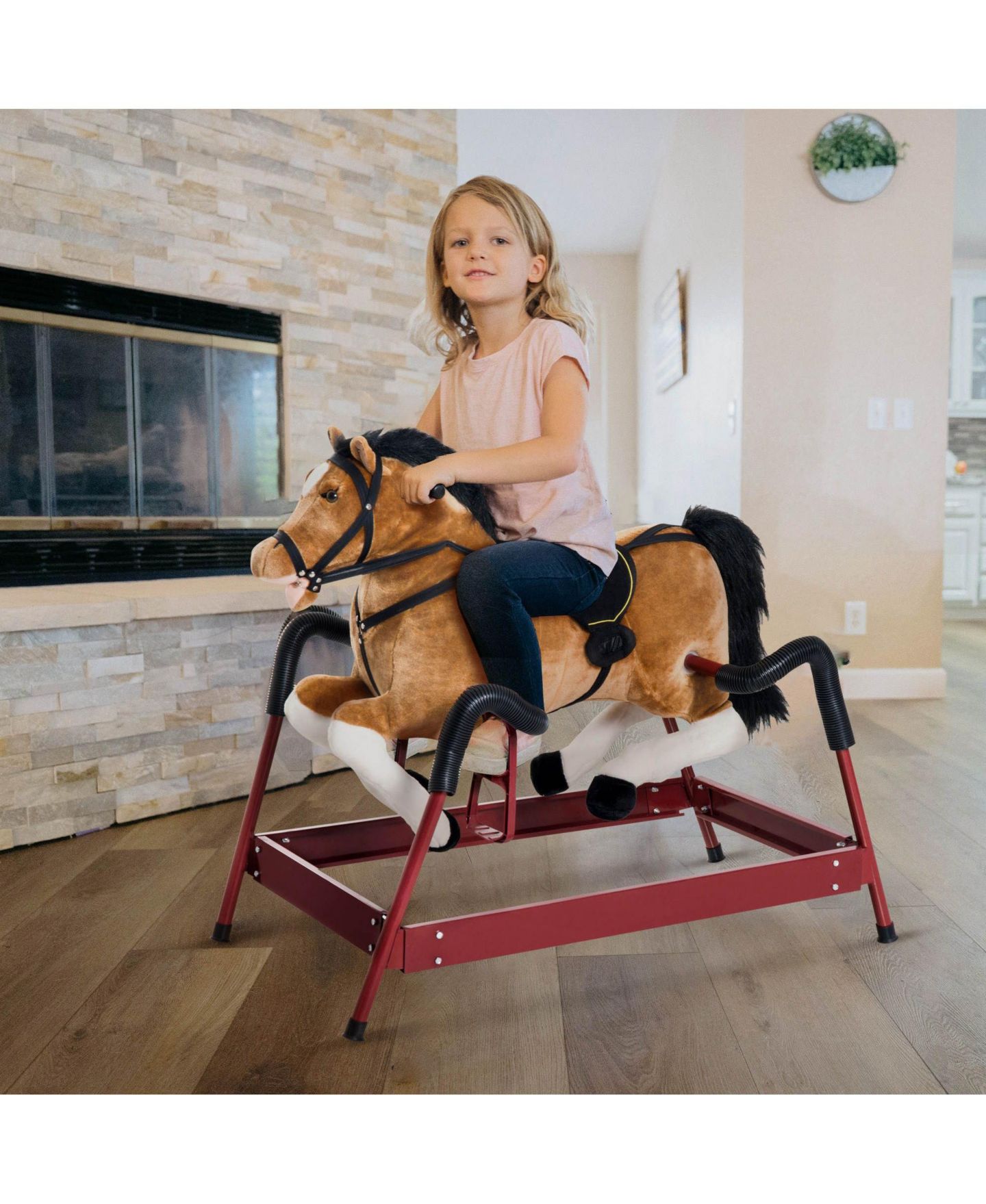 Детская мягкая игрушка SEVORLEY Plush Rocking Ride-On Toy, Ages 3+, цвет: Коричневый — фото 10