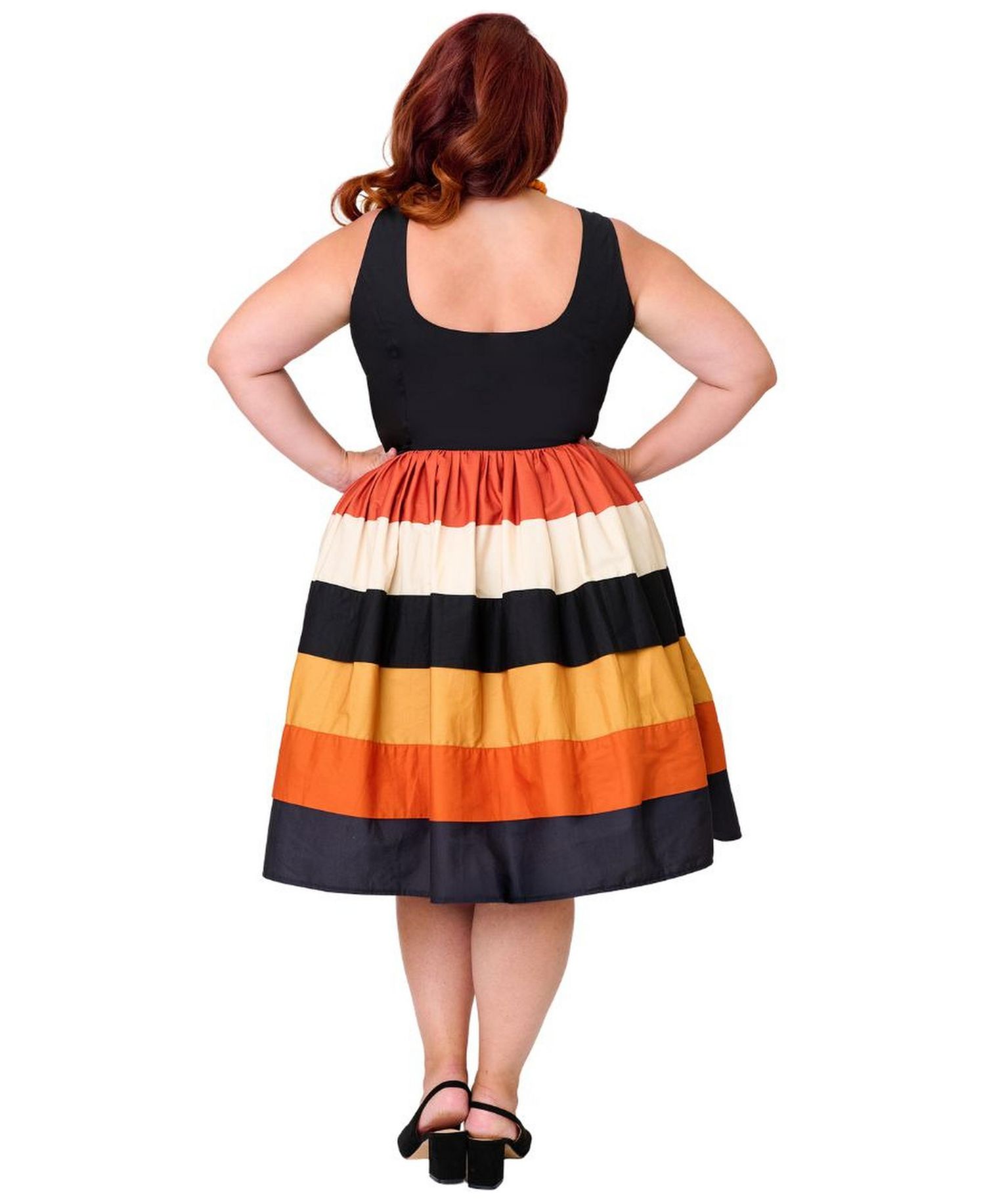 Plus Size Cindy Tiered Square-Neck Bow Dress