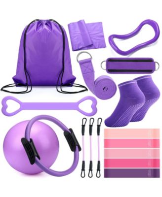 18 Piece Pilates Ring Set Complete Home Workout Fitness Accessories