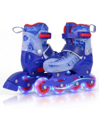Kids Adjustable Inline Skates with Light-Up Wheels for Beginners Ages 5-7