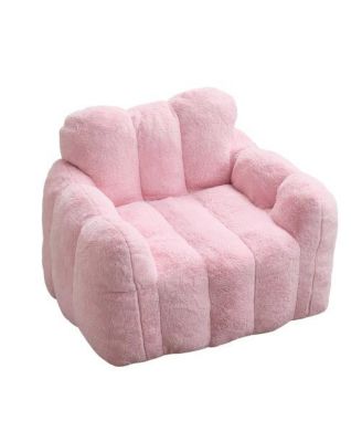 Pink Lotus Shape Compression Bean Bag Sofa