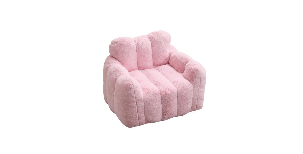 Flynama Pink Lotus Shape Compression Bean Bag Sofa