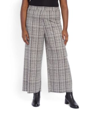 Plus Size Erin High-Waist Wide-Leg Cropped Pants