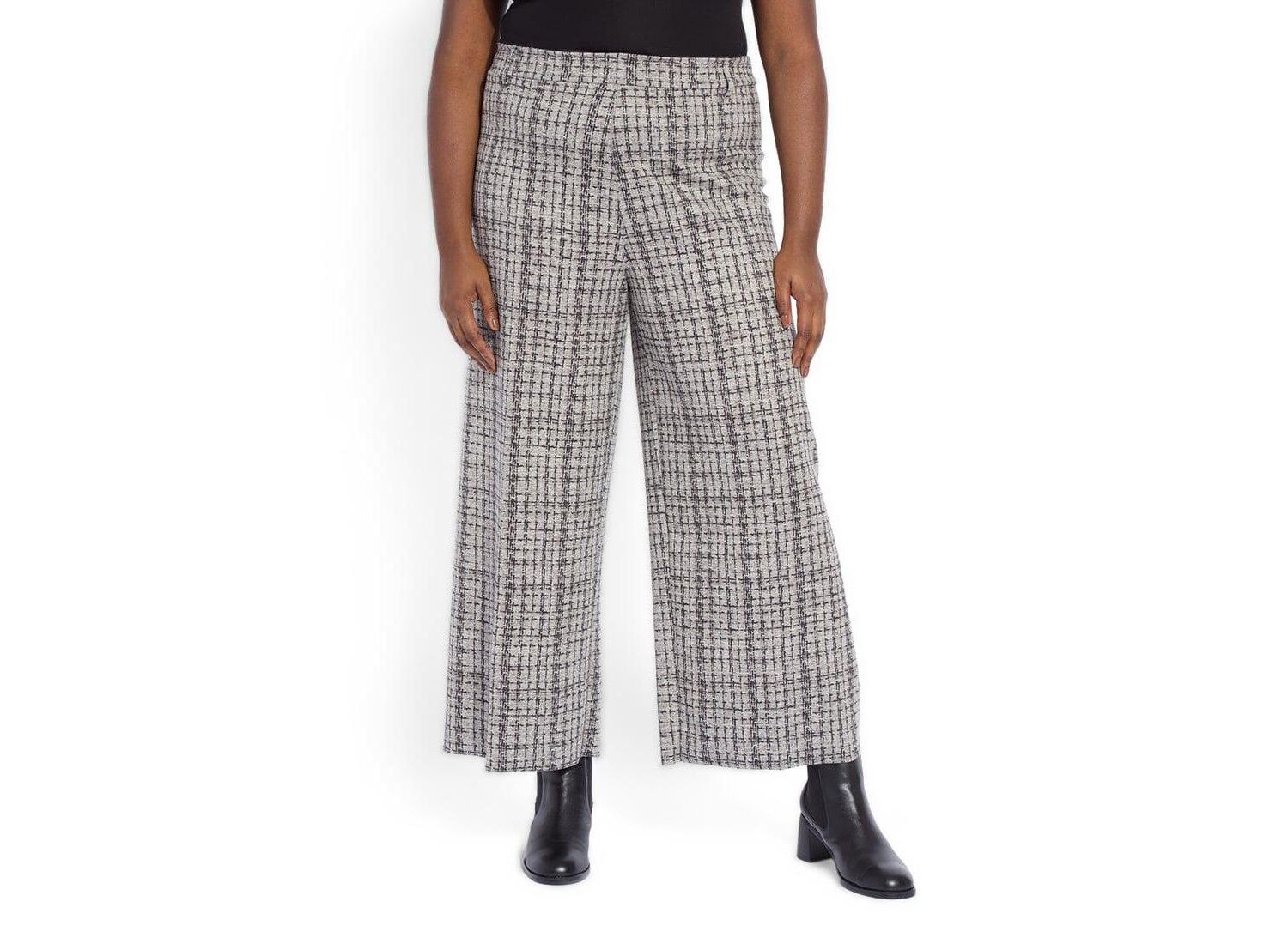 Plus Size Erin High-Waist Wide-Leg Cropped Pants