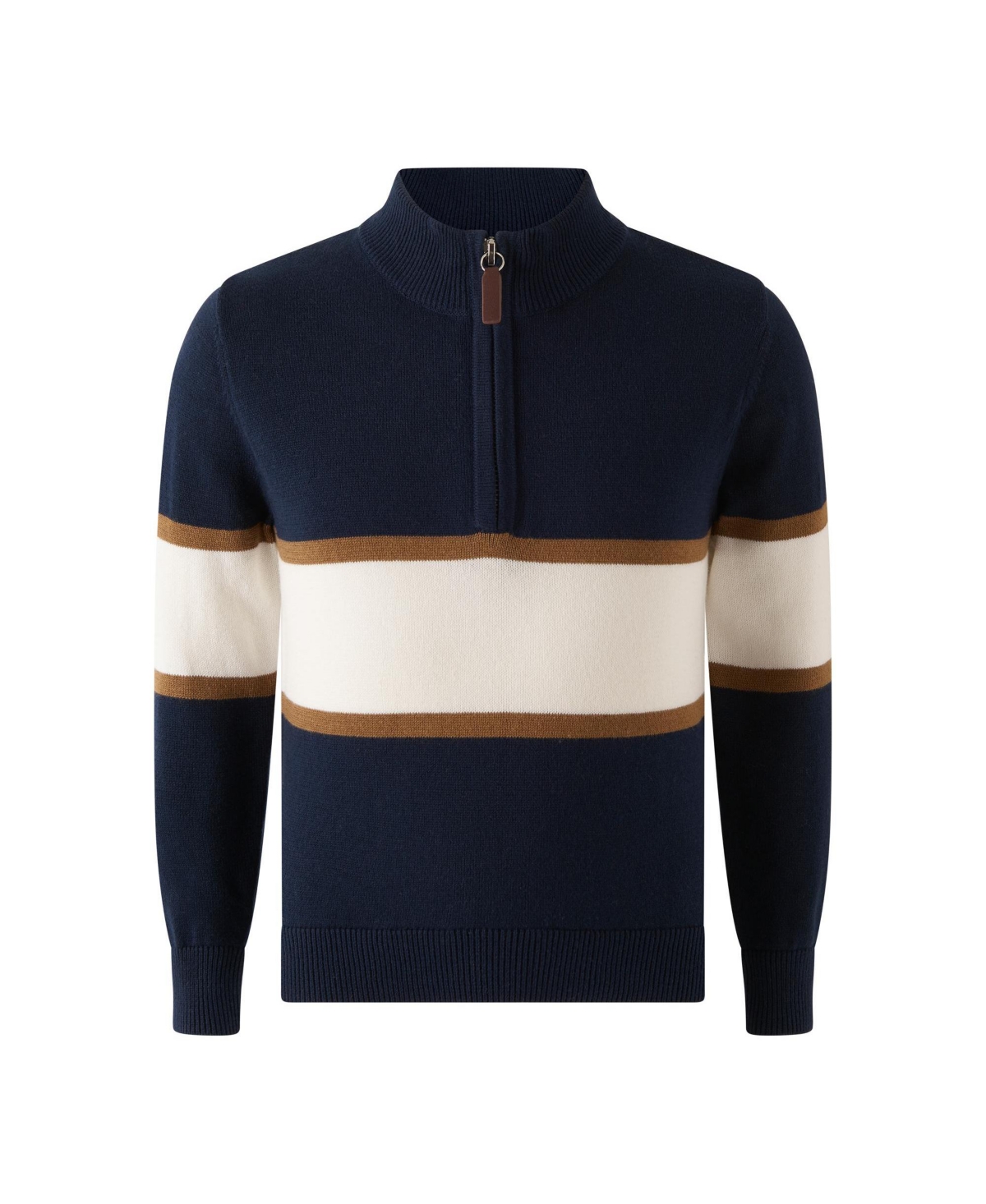 Rachel Riley Toddler Boys' 2T-5T Half-Zip Stripe Sweater