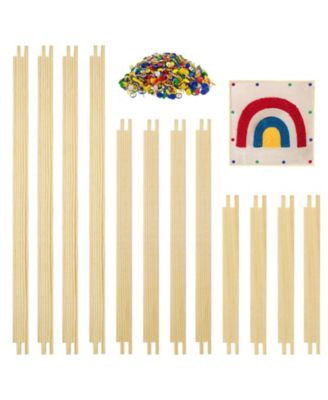 12 Sets Wooden Stretcher Bars with Tacks 6 Sizes for DIY Art Projects
