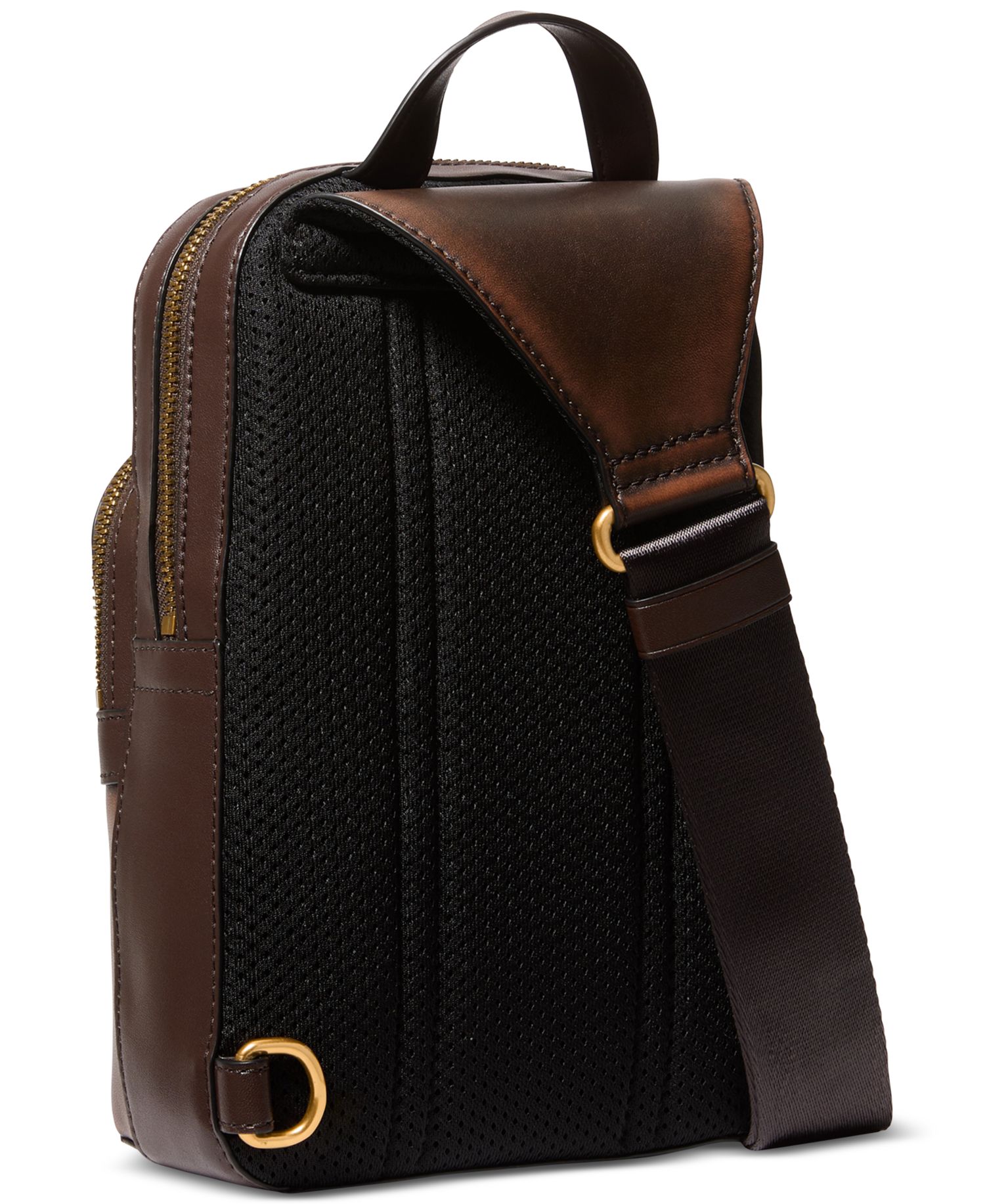 Men's Hudson Burnished Leather Crossbody Sling Bag