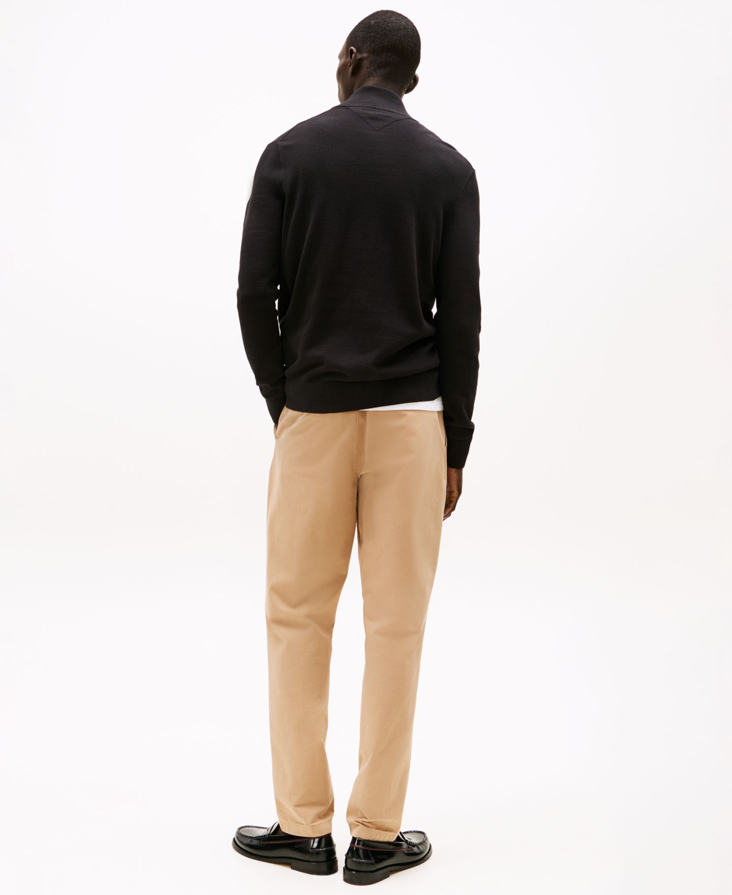 Мужской свитер Tommy Hilfiger Essential Quarter-Zip Knit, цвет: Чёрный — фото 4