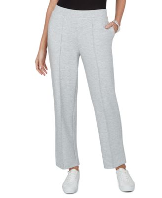 Petite Straight-Leg Pull-On Elastic-Waist Pants