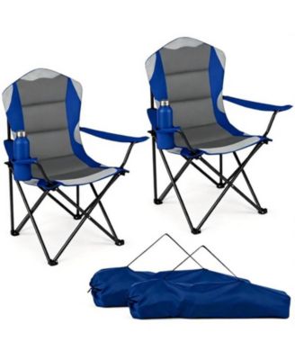 Outdoor Chair, Folding Design, Carry Bag, Cup Holders, 330 lb Capacity for Camping, Travel and Outdoor Activities