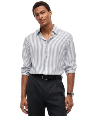 Men's New York Label Festive Long-Sleeve Striped Shirt