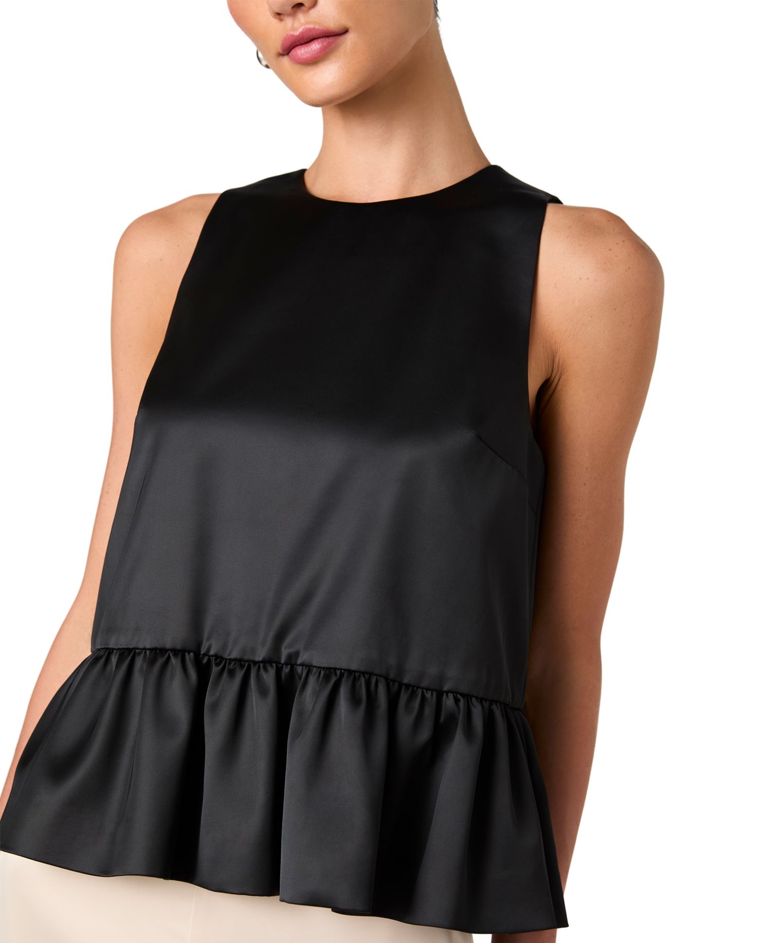 Women's Carey Satin Sleeveless Peplum Top