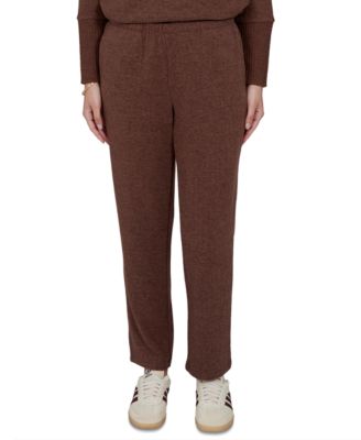 Petite Pull-On Straight Knit Pants