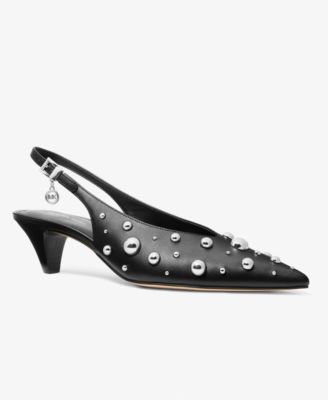 Women's Tonya Slingback Kitten Heel Pointed Toe Pumps