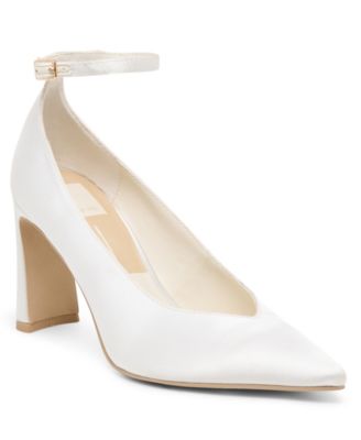 Women's Karsin Pointed Toe Satin Block Heel Pumps