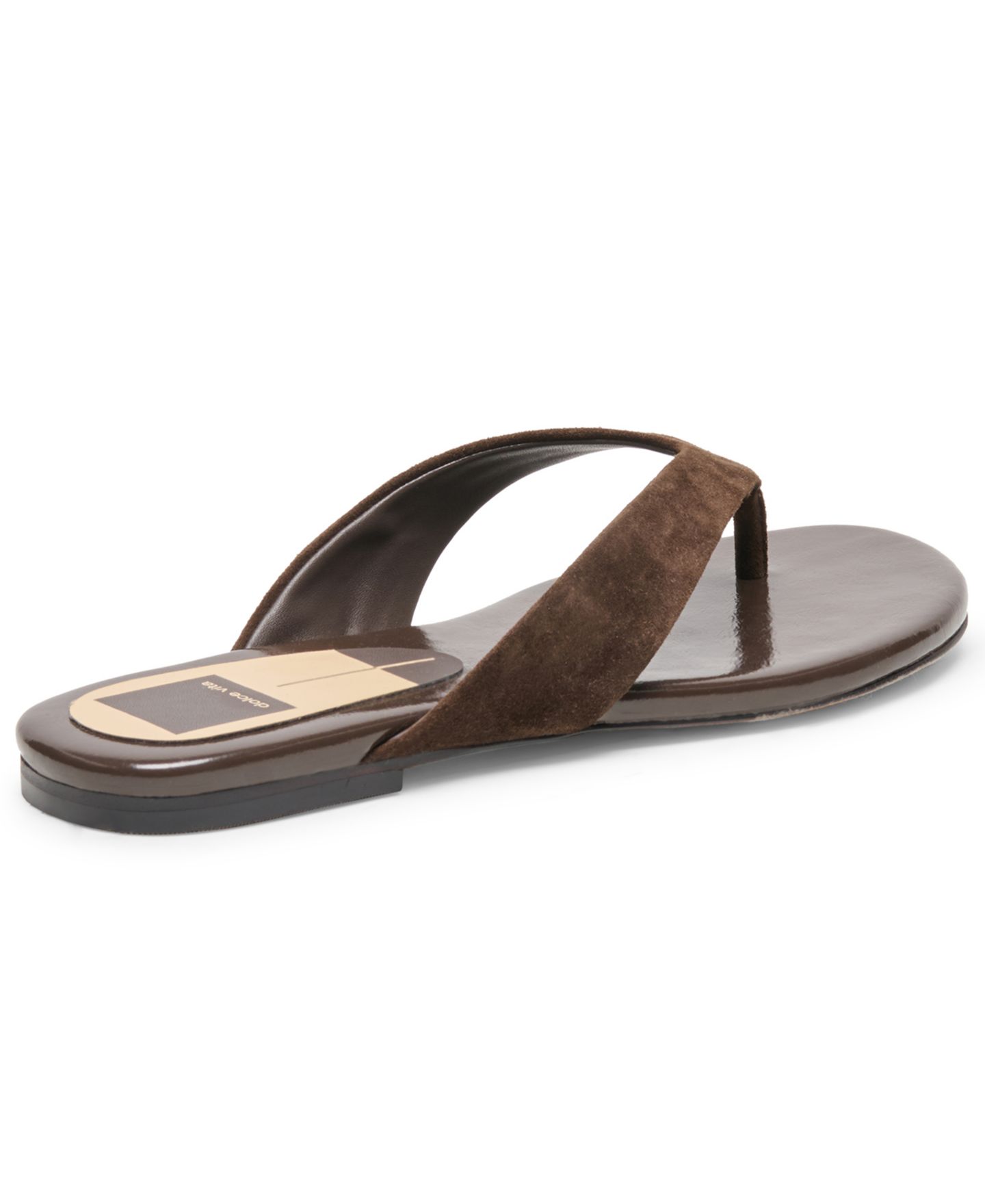 Женские сандалии Dolce Vita Linnet Thong Flip Flop Flat, цвет: Тёмно-коричневый замшевый — фото 6